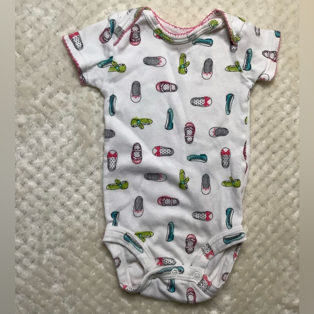 Just One You By Carters Shoe Pattern Body Suit 3 Months 3M